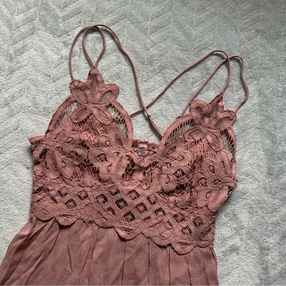 NWT Free People Intimately Adella Slip Dress Rose Pink Size S - Picture 5 of 7